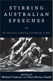 Tapa de Stirring Australian speeches : the definitive collection from Botany to Bali