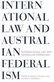 Tapa de International law and Australian federalism