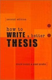 Tapa de How to write a better thesis