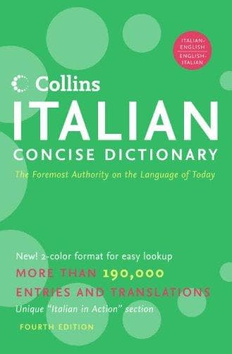 Tapa de Collins Italian dictionary