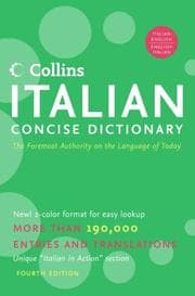 Tapa de Collins Italian dictionary