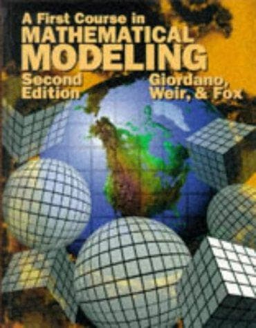 Tapa de A first course in mathematical modeling