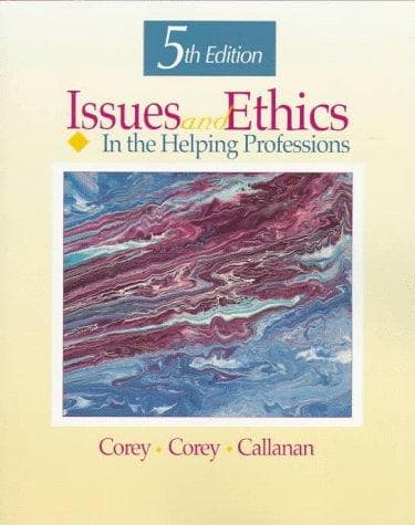 Tapa de Issues and ethics in the helping professions