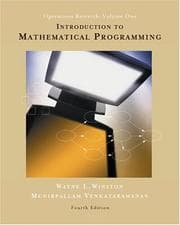Tapa de Introduction to mathematical programming