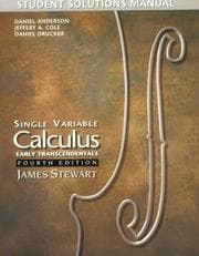 Tapa de Student Solutions Manual for Stewart's Single Variable Calculus
