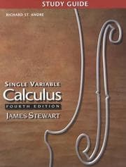 Tapa de Study Guide for Stewart's Single Variable Calculus