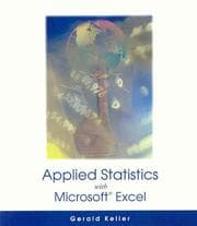 Tapa de Applied Statistics (with Microsoft Excel and CD-ROM)