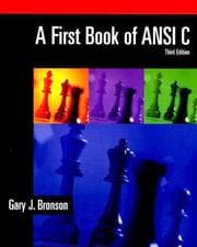 Tapa de A First Book of ANSI C