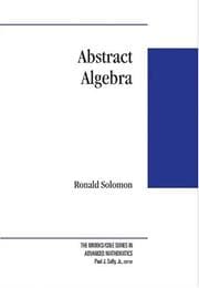Tapa de Abstract Algebra (Brooks/Cole Series in Advanced Mathematics)