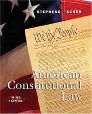 Tapa de American constitutional law
