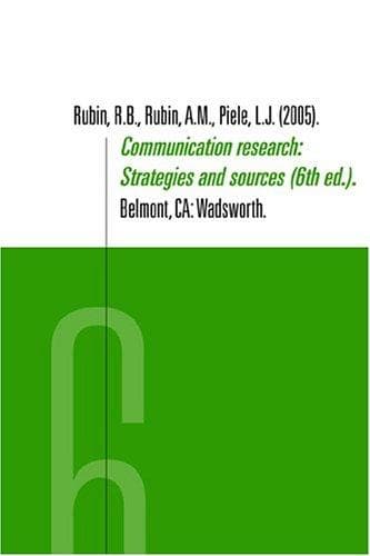 Tapa de Communication Research