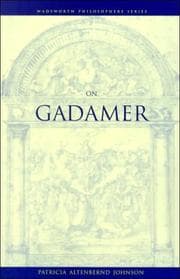 Tapa de On Gadamer