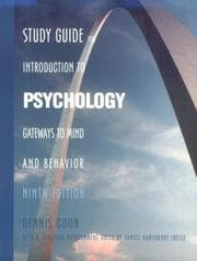 Tapa de Study guide to accompany Introduction to psychology, gateways to mind and behavior, ninth edition