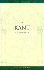 Tapa de On Kant