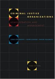 Tapa de Criminal justice organizations