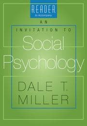 Tapa de Reader for Miller's An Invitation to Social Psychology