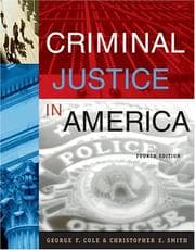 Tapa de Criminal justice in America
