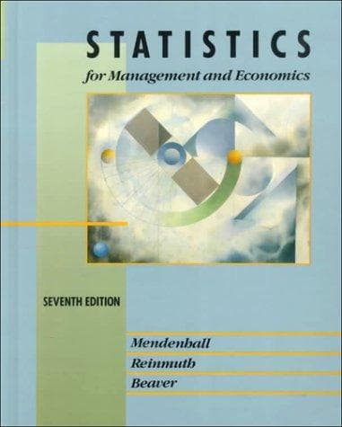 Tapa de Statistics for management and economics