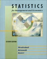 Tapa de Statistics for management and economics