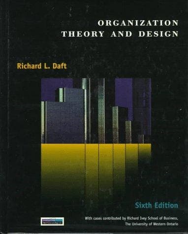 Tapa de Organization theory and design