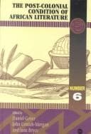 Tapa de Post-Colonial Condition of African Literature