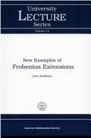 Tapa de New examples of Frobenius extensions