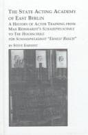 Tapa de The state acting academy of East Berlin