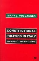 Tapa de Constitutional politics in Italy