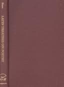 Tapa de Latin treatises on poetry from Renaissance England