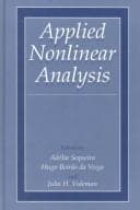 Tapa de Applied nonlinear analysis