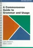 Tapa de A commonsense guide to grammar and usage
