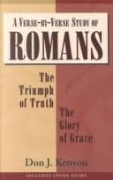 Tapa de A verse-by-verse study of Romans