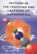 Tapa de Pattern in the teaching and learning of mathematics