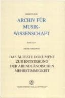 Tapa de Das älteste Dokument zur Entstehung der abendländischen Mehrstimmigkeit