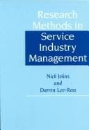 Tapa de Research methods in service industry management