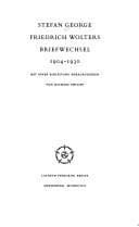 Tapa de Briefwechsel, 1904-1930