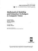 Tapa de Mathematical modeling and estimation techniques in computer vision
