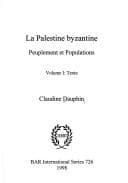 Tapa de La Palestine byzantine