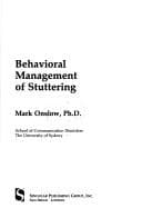 Tapa de Behavioral management of stuttering