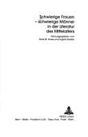 Tapa de Schwierige Frauen, schwierige Männer in der Literatur des Mittelalters