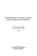 Tapa de Postmodernité et écriture narrative dans l'Espagne contemporaine