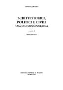 Tapa de Scritti storici, politici e civili