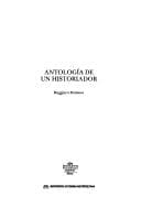 Tapa de Antología de un historiador