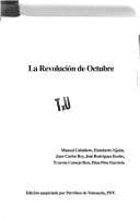 Tapa de La revolución de Octubre