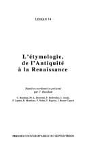 Tapa de L'étymologie, de l'antiquité à la Renaissance