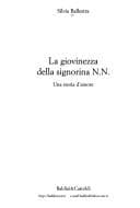 Tapa de La giovinezza della signorina N.N