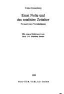 Tapa de Ernst Nolte und das totalitäre Zeitalter