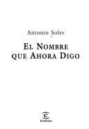 Tapa de El nombre que ahora digo
