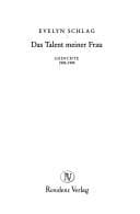Tapa de Das Talent meiner Frau