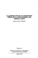 Tapa de La Cooperación de las sociedades civiles de la Unión Europea con América Latina